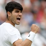 "Carlitos" n'a pas eu la vie facile vendredi sur le Centre Court de Wimbledon. KEYSTONE/EPA/ADAM VAUGHAN